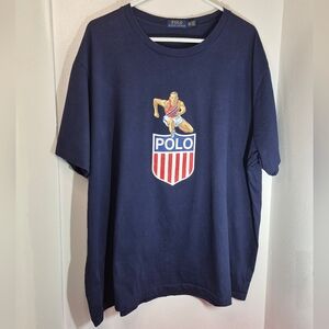 Polo Ralph Lauren Hurdler Navy Blue T-Shirt Men’s 2XL